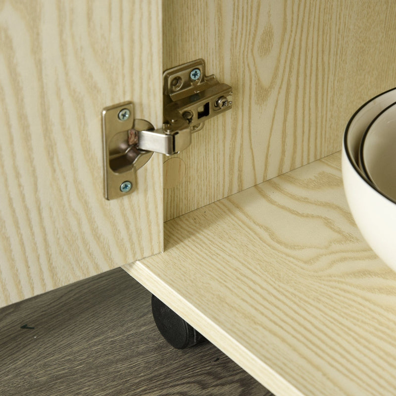 Microwave Cabinet on Wheels, Bookcase, L97H x 60.4W x 40Dcm