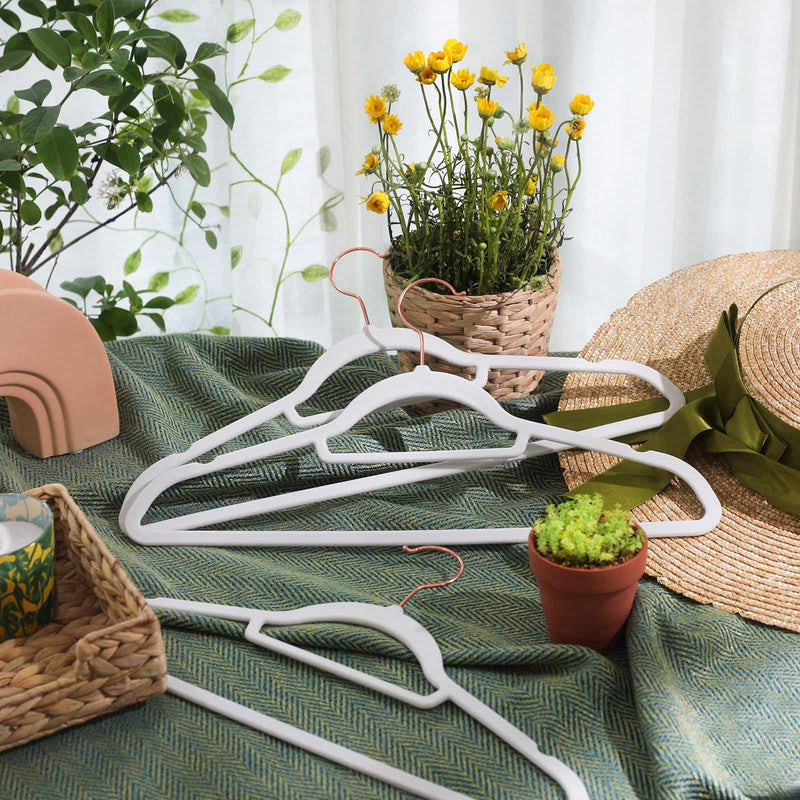 50-Pack White Non-Slip Clothes Hangers by Songmics Songmics