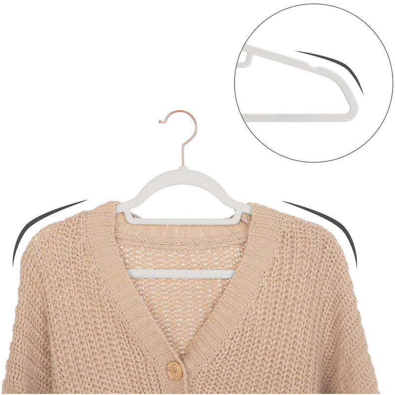 50-Pack White Non-Slip Clothes Hangers by Songmics Songmics