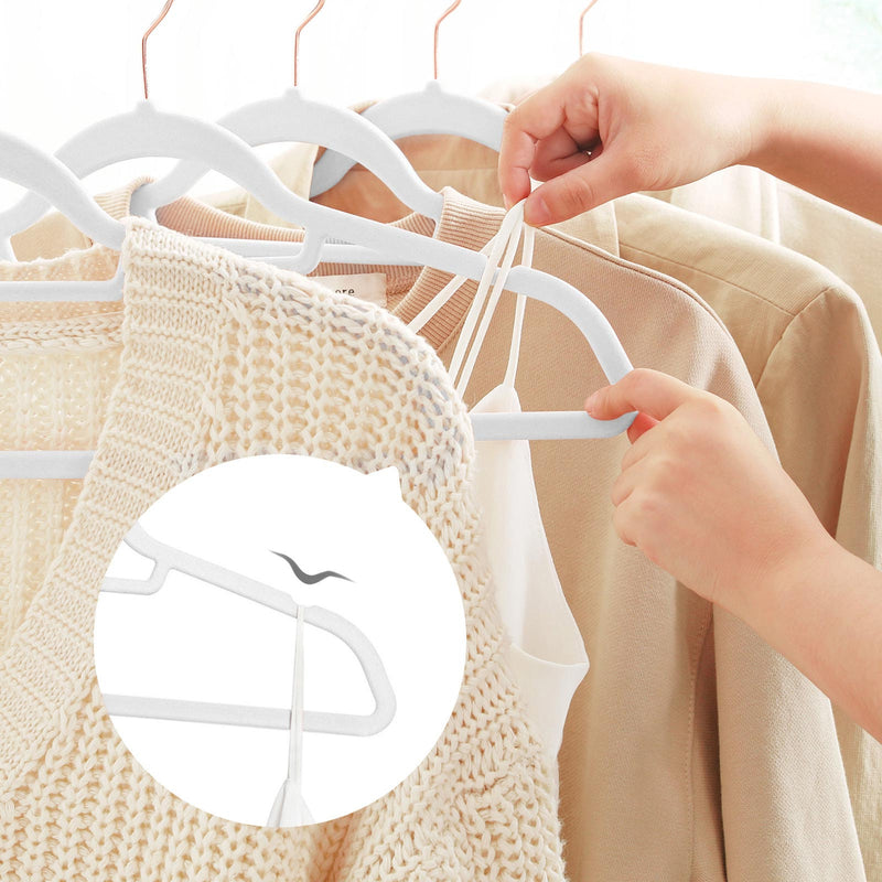 50-Pack White Non-Slip Clothes Hangers by Songmics Songmics