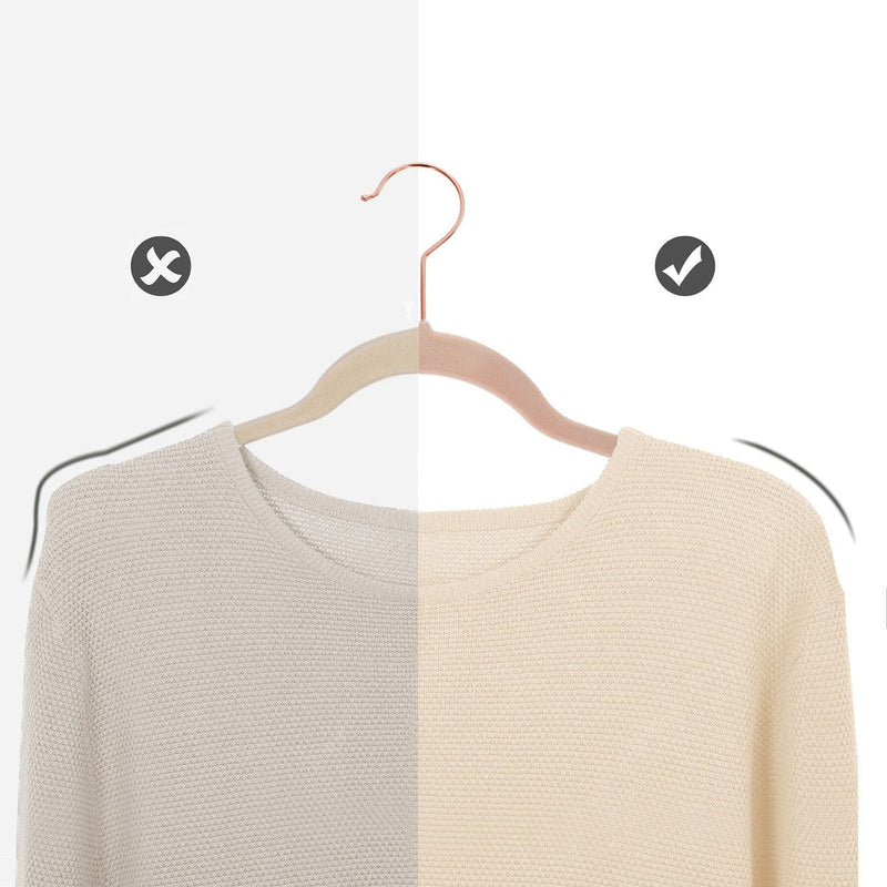 20-Pack Non Slip Pink Velvet Coat Hangers