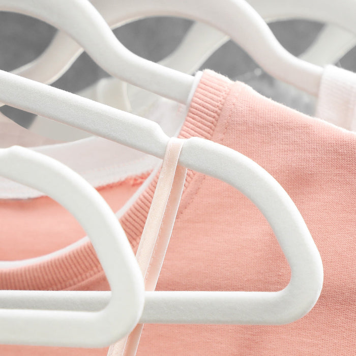 20-Pack White Velvet Clothes Hangers