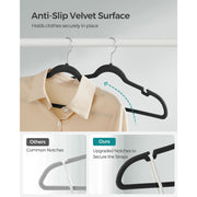 Songmics Black Velvet Hangers 30 Pack Songmics