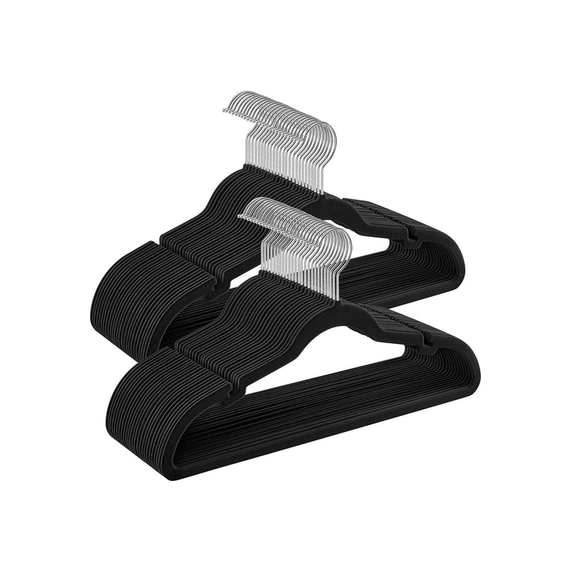 Songmics Black Velvet Clothes Hangers, Pack of 50 Songmics