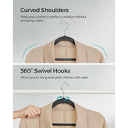 Songmics Black Velvet Clothes Hangers, Pack of 50 Songmics