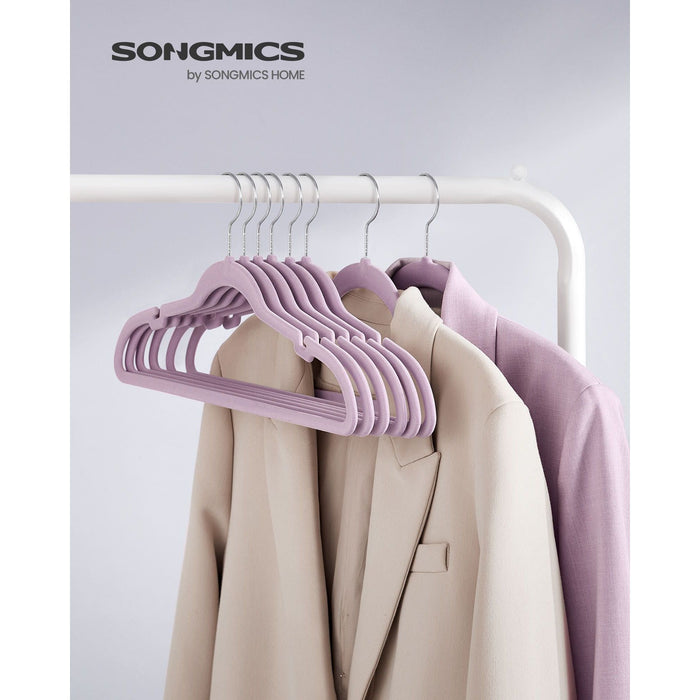 Songmics Purple Velvet Clothes Hangers, Pack of 50