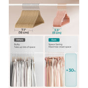 Songmics Pink Velvet Clothes Hangers Pack of 50 Songmics