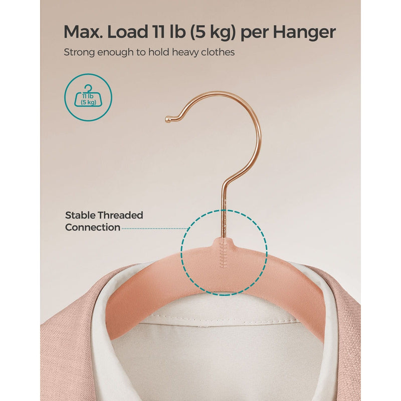 Songmics Pink Velvet Clothes Hangers Pack of 50 Songmics