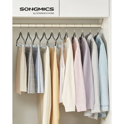 Songmics Grey Velvet Coat Hangers Pack of 20 Songmics