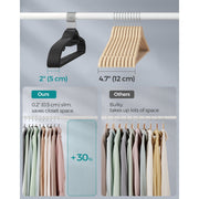Songmics Black Plastic Coat Hangers Pack of 50 Songmics