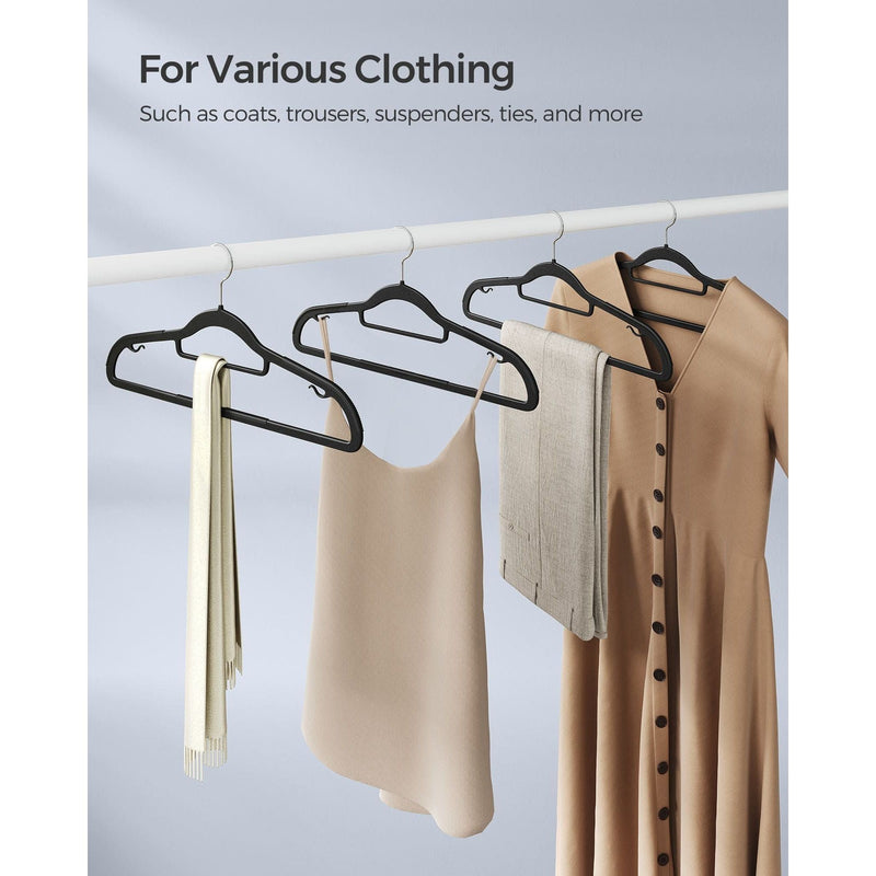 Songmics Black Plastic Coat Hangers Pack of 50 Songmics