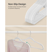 Songmics White Plastic Coat Hangers Pack of 30 Songmics