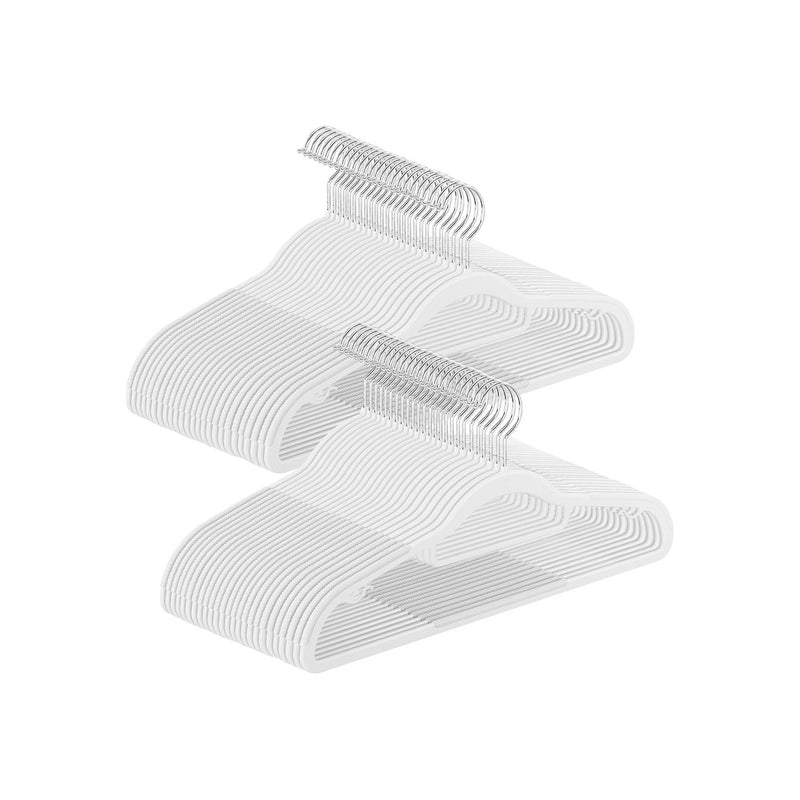 Songmics White Plastic Coat Hangers Pack of 50 Songmics