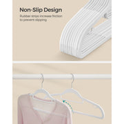 Songmics White Plastic Coat Hangers Pack of 50 Songmics