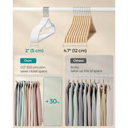Songmics White Plastic Coat Hangers Pack of 50 Songmics