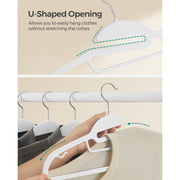 Songmics Non Slip Coat Hangers, White (Pack of 20) Songmics