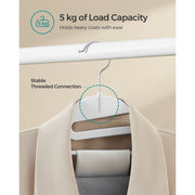 Songmics Non Slip Coat Hangers, White (Pack of 20) Songmics