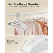 Songmics Non Slip Coat Hangers, White (Pack of 20) Songmics
