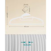 Songmics Non Slip Coat Hangers, White (Pack of 20) Songmics
