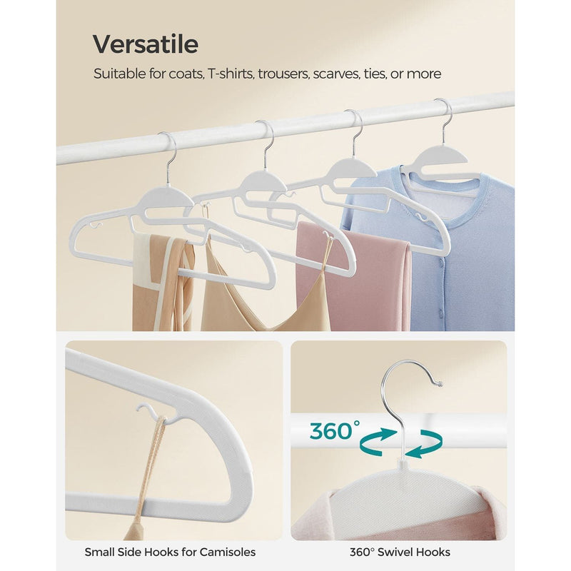 Songmics Non Slip Coat Hangers, White (Pack of 20) Songmics