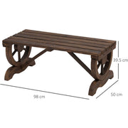 Wagon Wheel Bench Outsunny