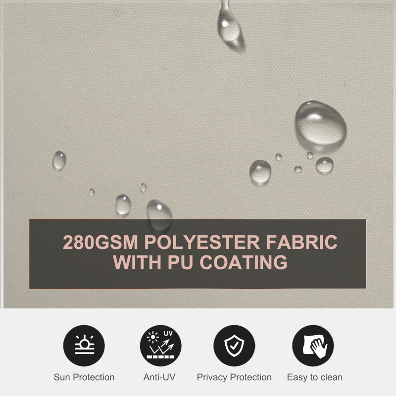 Double Pull Out Side Awning, 6 x 2m