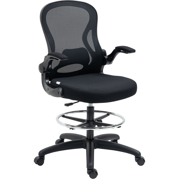 Vinsetto Mesh Desk Chair With Flip up Armrests, Black