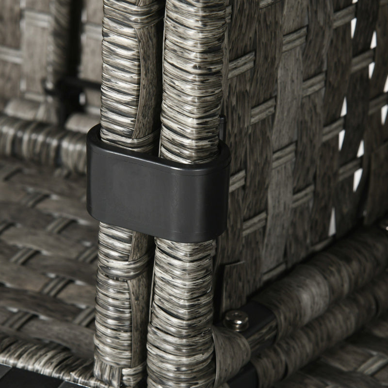 9 Seater Rattan Corner Sofa with Fire Pit Table & Footstools