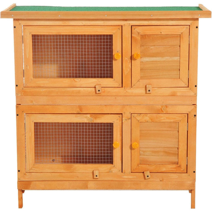 Pawhut 2 Tier Rabbit Hutch