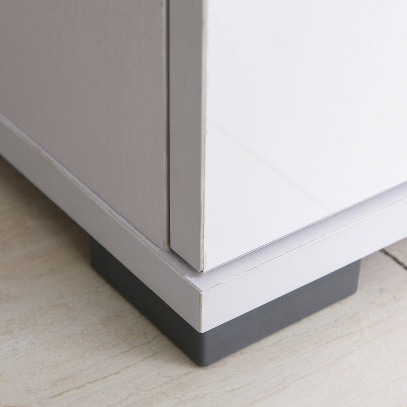 White Gloss Side Cabinet, L71 x W35 x H76cm