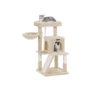Feandrea Cat Tree Tower, Beige, 48x48x96cm