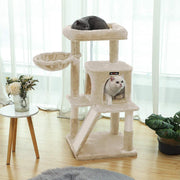 Feandrea Cat Tree Tower, Beige, 48x48x96cm
