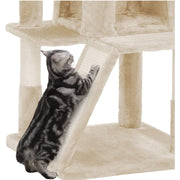 Feandrea Cat Tree Tower, Beige, 48x48x96cm