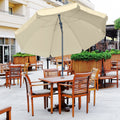 2.2m Beach Umbrella Parasol, Steel - Dark Green Outsunny