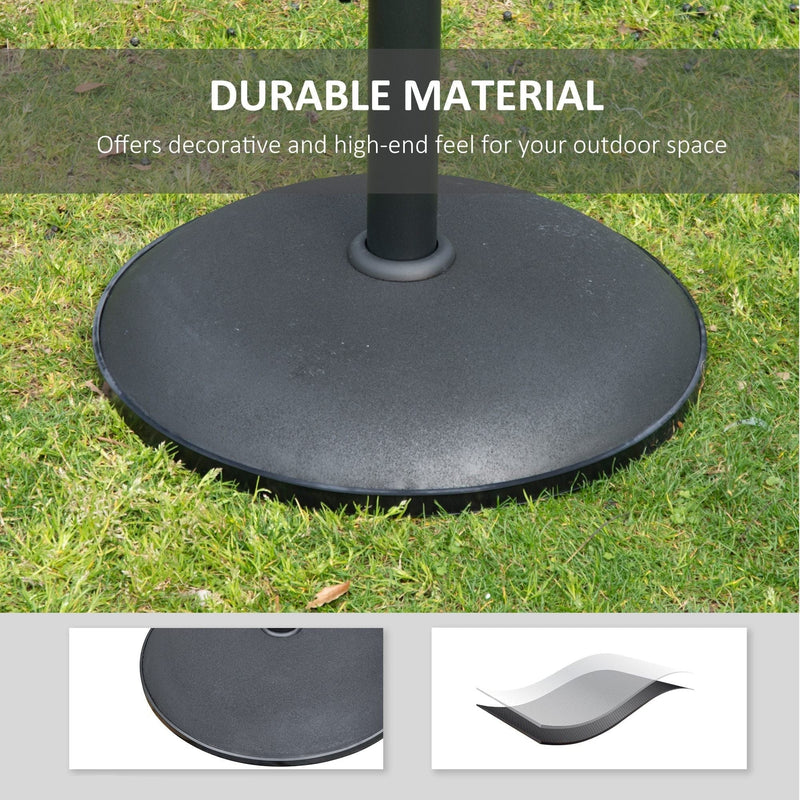 Concrete Base For Umbrella, 25kg, Black Outsunny