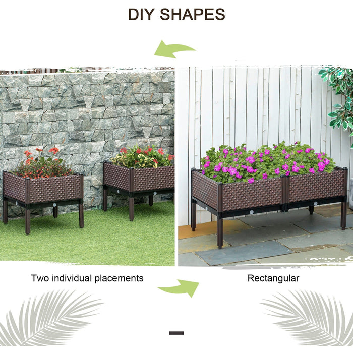 Self Watering Planter Boxes, 50x50x46.5 cm