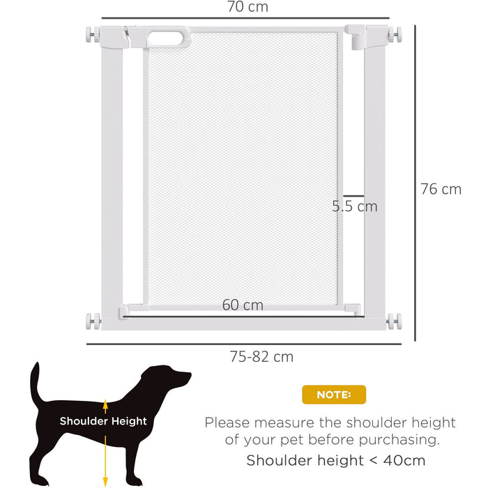 White Dog Gate for Doors & Stairs (75-82cm)