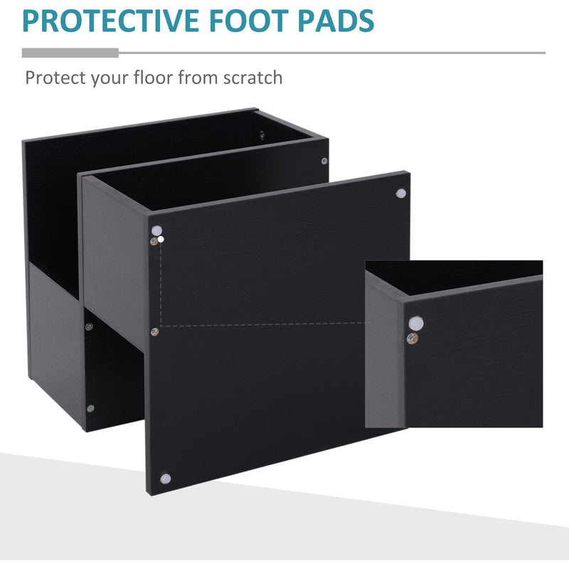 2 Tier Square Coffee Table with Storage