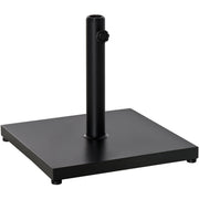 Metal Parasol Stand - Adjustable Knob, Black Outsunny