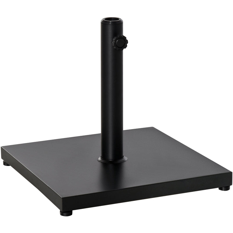 Metal Parasol Stand - Adjustable Knob, Black Outsunny