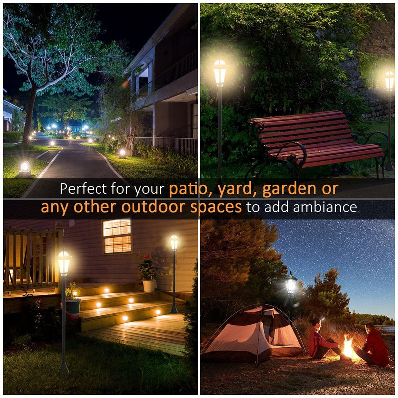 2pc Solar Garden Lights, Patio, Pathway, Water-Resistant