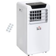 HOMCOM 10000 BTU Mobile Portable Air Conditioner Cooling Dehumidifying Ventilating Ac Unit w/ Remote Controller, LED Display, Timer, White Homcom