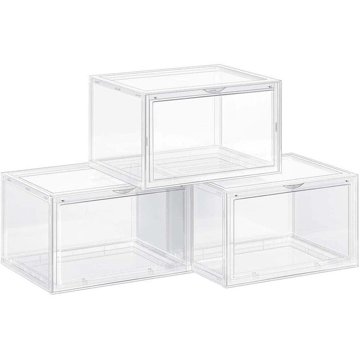 Shoe Storage Boxes Stackable, Set of 8, UK Size 9