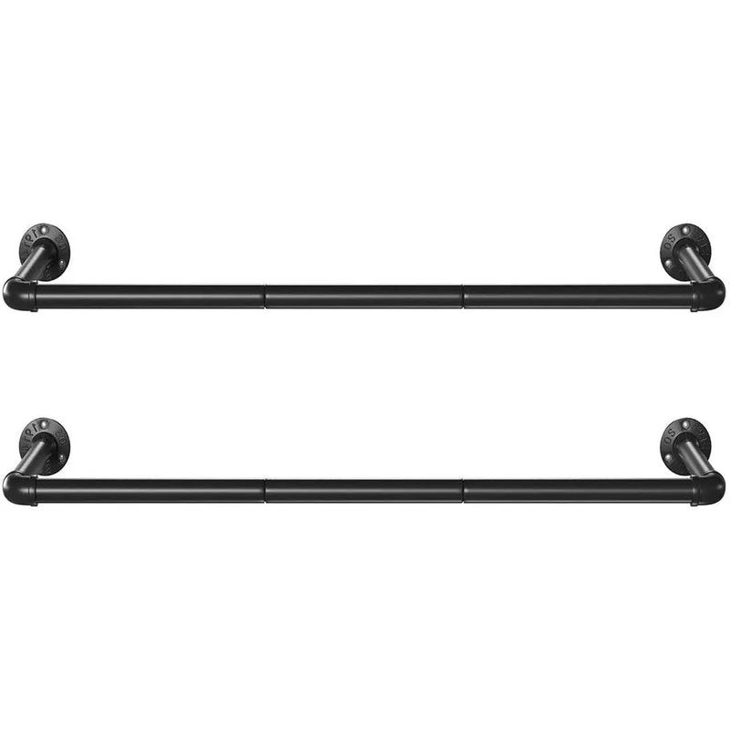 Clothes Hanging Bar Set of 2, Black SONGMICS