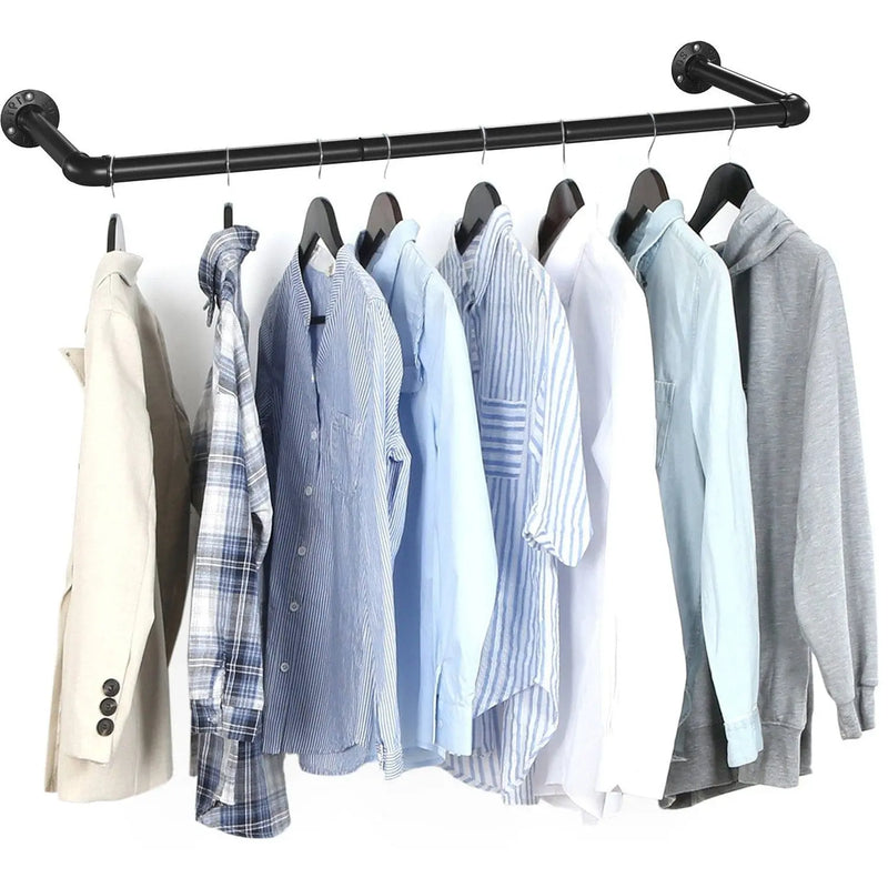 Clothes Hanging Bar Set of 2, Black SONGMICS