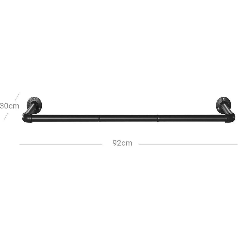 Clothes Hanging Bar Set of 2, Black SONGMICS
