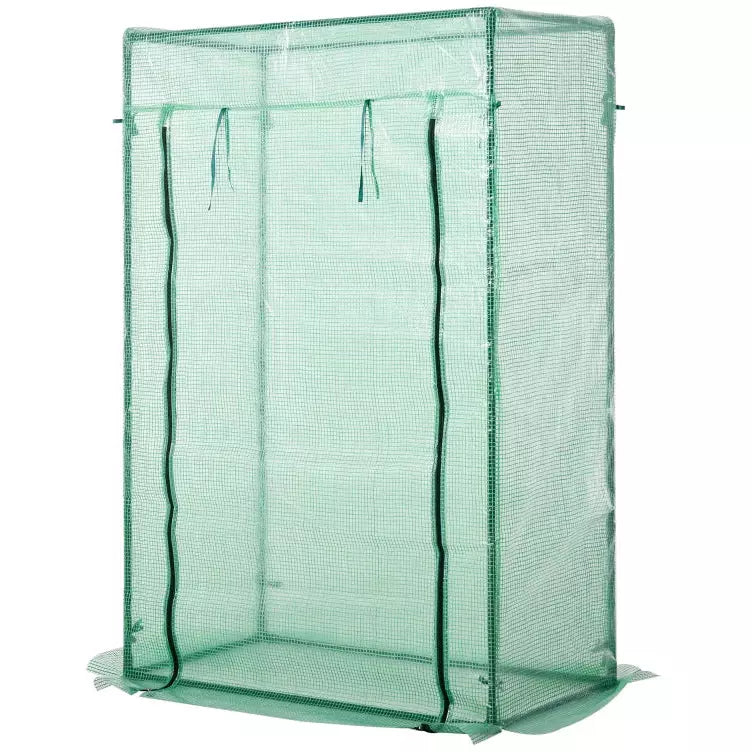 Compact Mini Greenhouse, Steel, Roll-up Door, 100x50x150cm