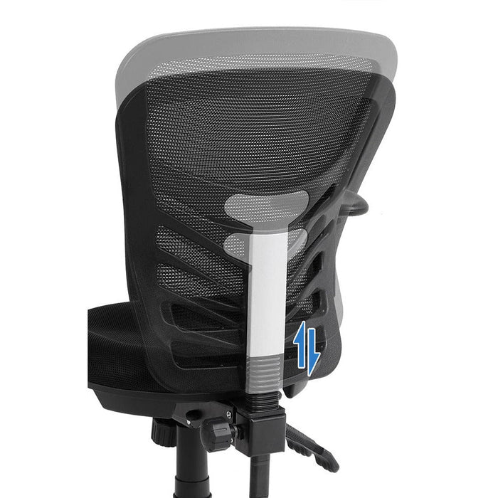 Office Chair With Arms, Black Mesh