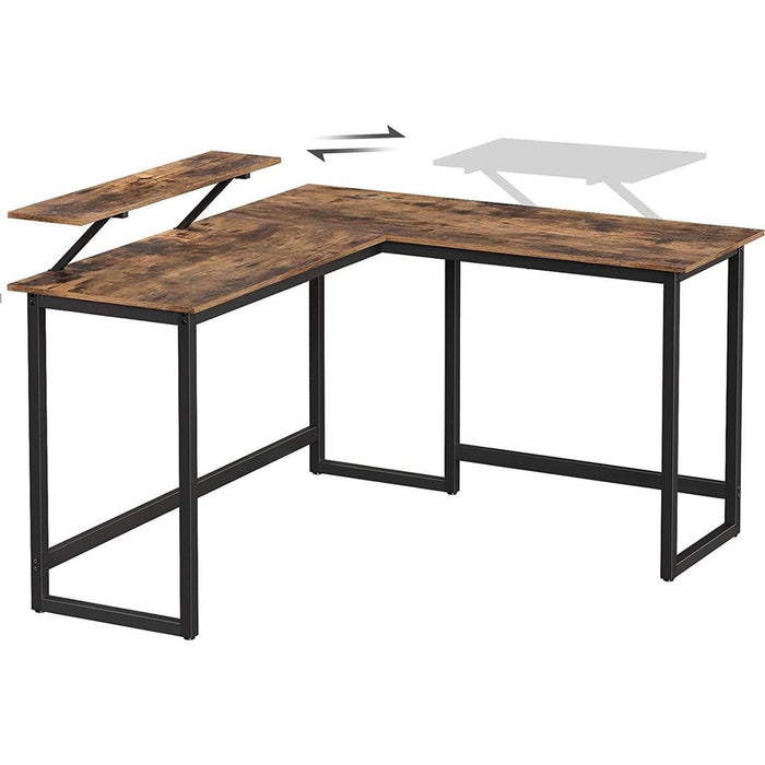 Corner Desk With Monitor Stand by Vasagle