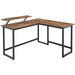 Corner Desk With Monitor Stand by Vasagle